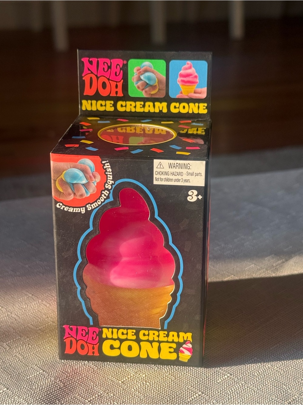 NeeDoh Nice Cream Cone Pink Squishy Sensory Fidget Toy Brand New in Box